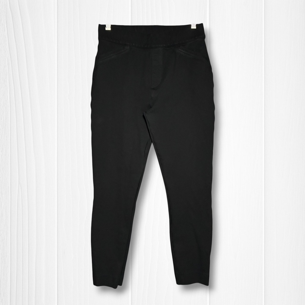 Spanx High Rise Slim Skinny Pull On Ponte Pant Women Medium Black